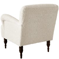 9505SHPSNTR Contemporary Natural Faux Sheepskin Upholstered Accent Chair-4