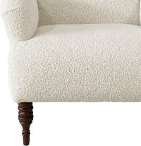 9505SHPSNTR Contemporary Natural Faux Sheepskin Upholstered Accent Chair-6