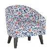 47-1KFIFLPRBL Kids Floral Blue and Pink Tub Chair