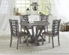 Distressed Gray Round 5 Piece Dining Room Set - Fiji