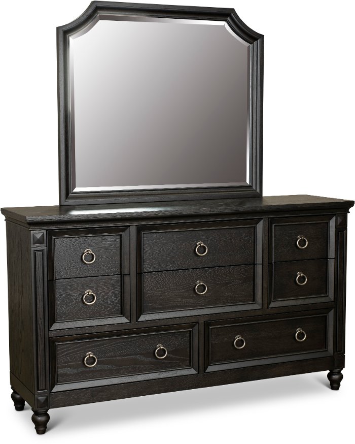 Traditional Black Oak Dresser - Hillside