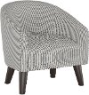 47-1KOXFSTRCHR Oxford Striped Gray Kid's Tub Chair