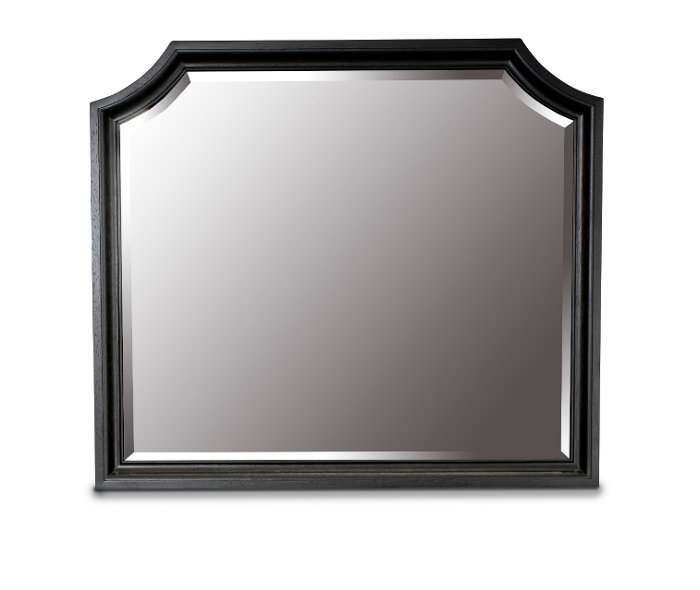 Traditional Ebony Black Mirror - Hillside