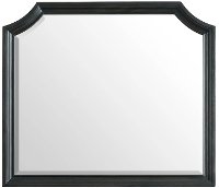 Traditional Ebony Black Mirror - Hillside-2