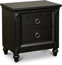 Traditional Black Oak Nightstand - Hillside
