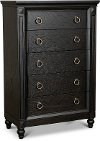 Traditional Black Oak Chest of Drawers - Hillside