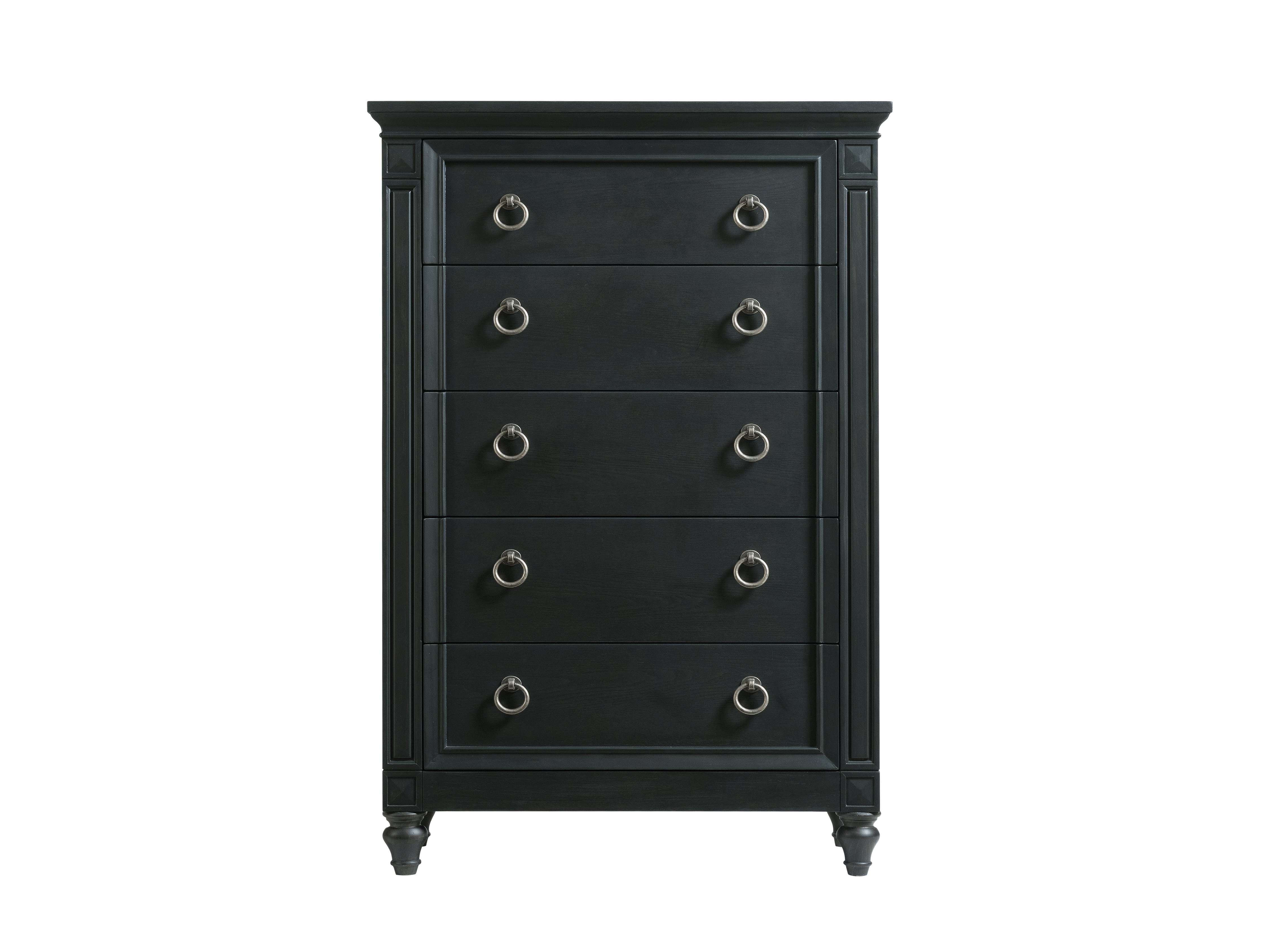 Traditional Black Oak Chest of Drawers - Hillside-2