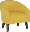 47-1KVLVCNR Velvet Canary Yellow Kid's Tub Chair