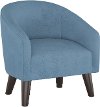 47-1KVLVOCN Velvet Ocean Blue Kid's Tub Chair
