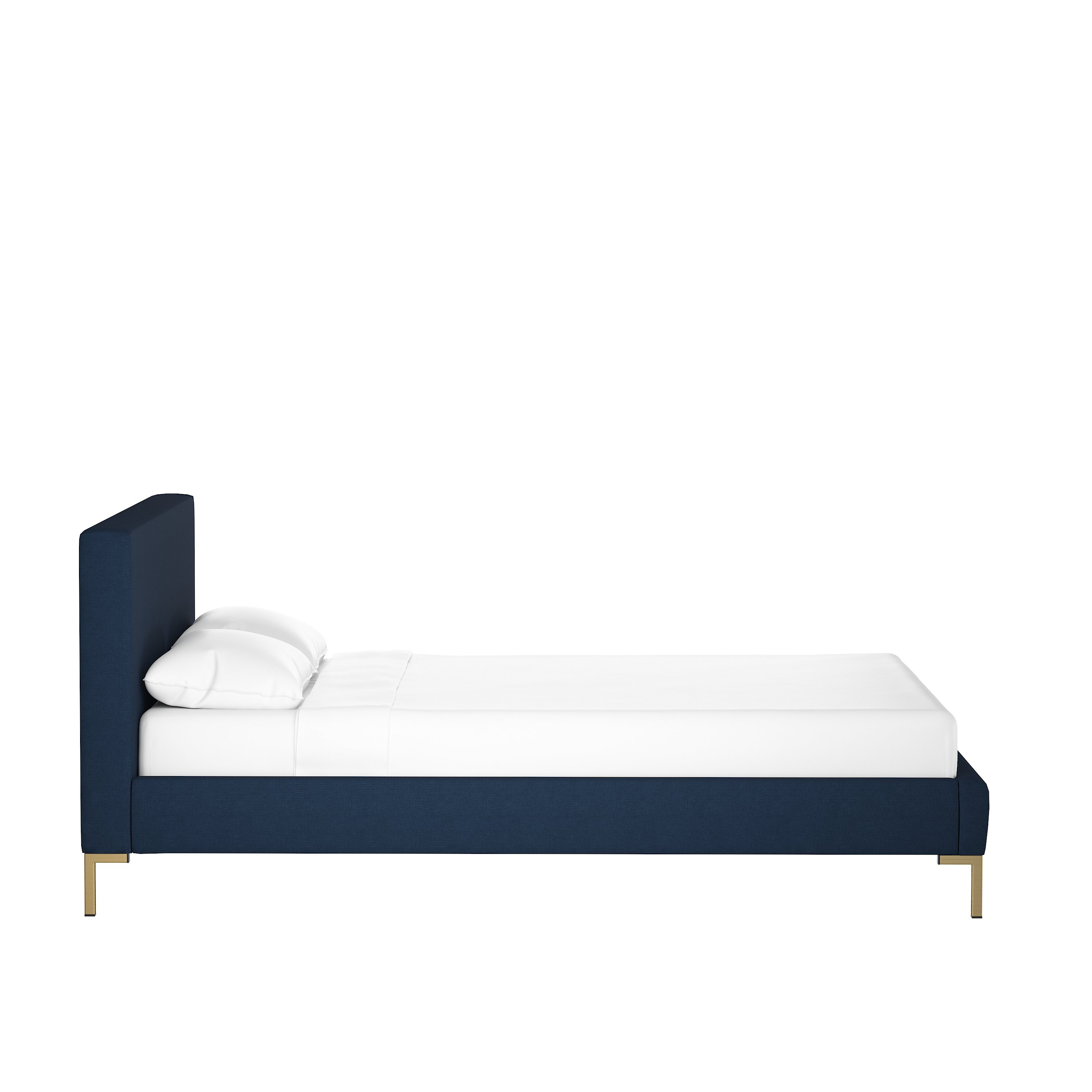 CBD1572YBLNNNV Modern Linen Navy Blue Queen Upholstered Platform Bed-3
