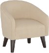 47-1KVLVPRL Velvet Pearl Off-White Kid's Tub Chair