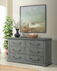 Coastal Country Dove Gray Dresser - Beach House