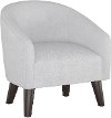 47-1KVLVWHT Velvet White Kid's Tub Chair