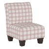 5705KBFFLGNGBBPNK Gingham Pink Kid's Slipper Chair