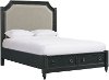 Traditional Black Oak Queen Storage Bed - Hillside