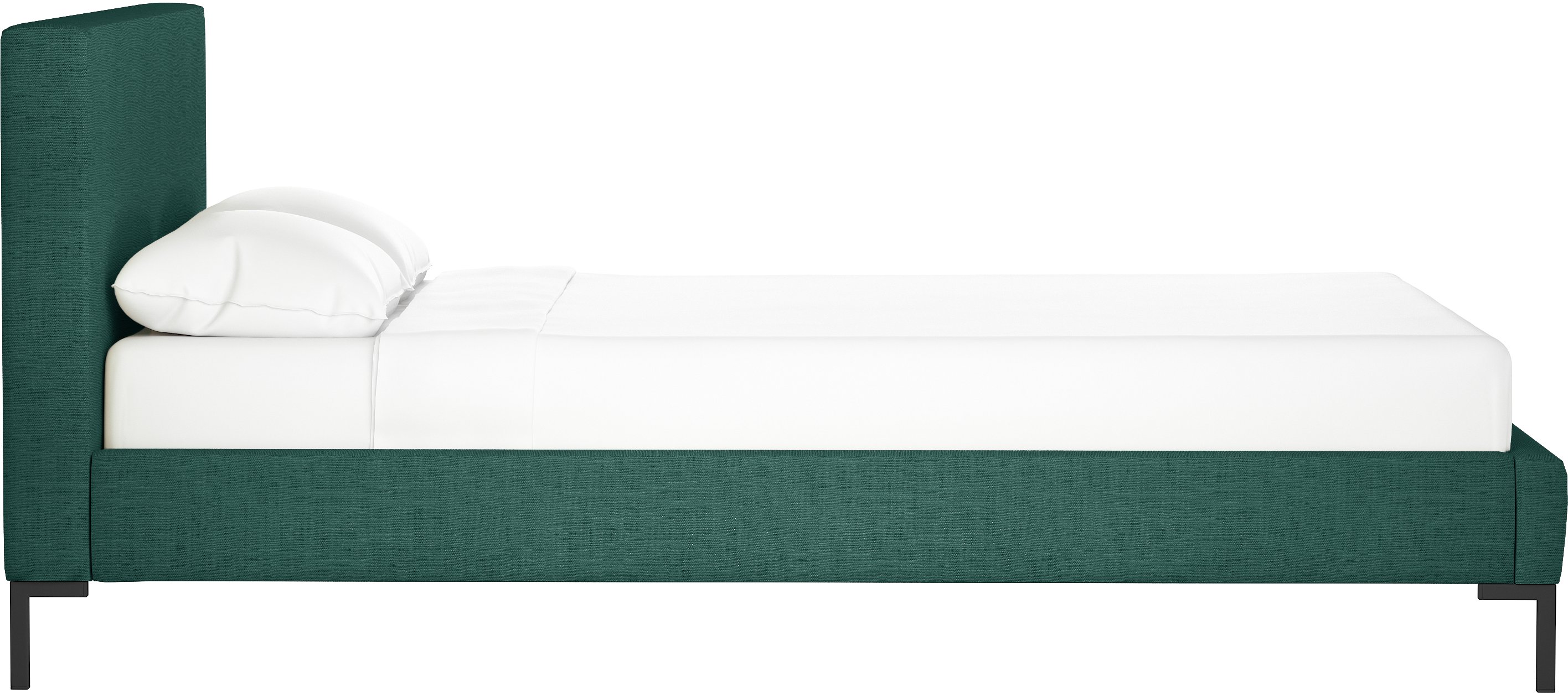 CBD1573YBKLNNCNFGRN Modern Linen Green King Upholstered Platform Bed-3