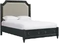Hillside Black Oak King Storage Bed