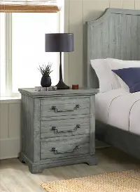 Beach House Coastal Country Dove Gray Nightstand