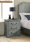 Coastal Country Dove Gray Nightstand - Beach House