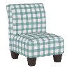 5705KBFFLGNGPWBLU Gingham Blue Kid's Slipper Chair