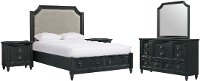 Black Oak 4 Piece King Bedroom Set - Hillside