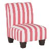 5705KCBSTRBBLG Bubblegum Pink and White Striped Kid's Slipper Chair