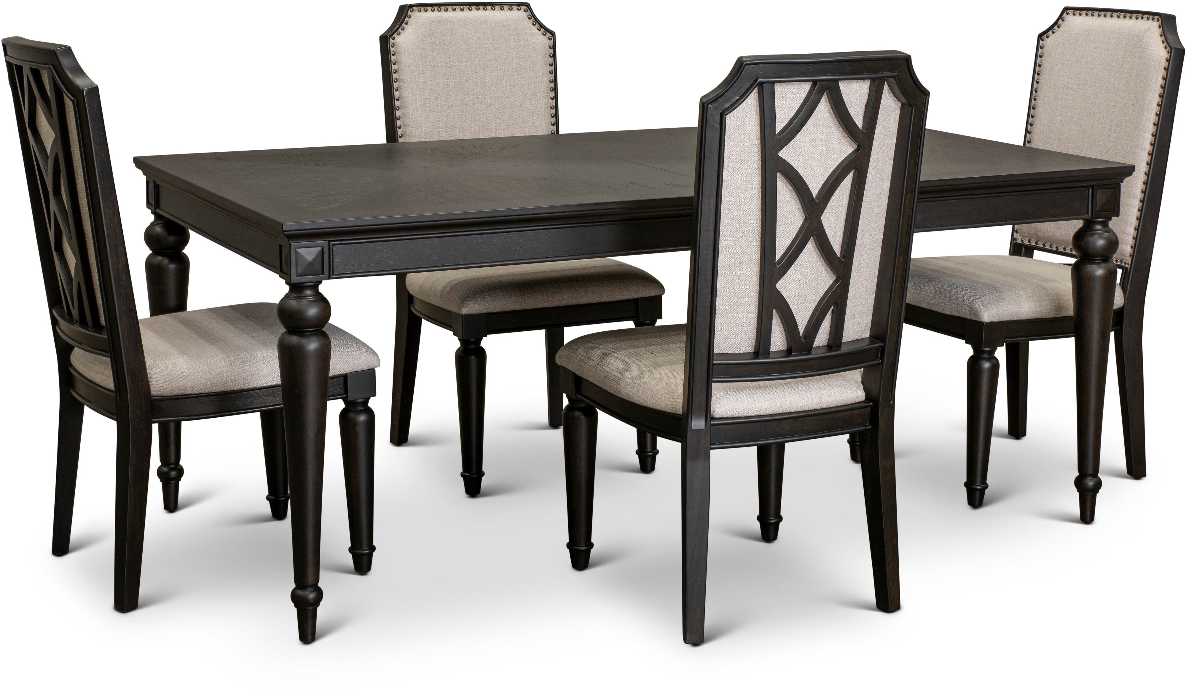 Traditional Black Dining Room Table - Hillside-2