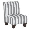 5705KCBSTRGRYWH Gray and White Striped Kid's Slipper Chair