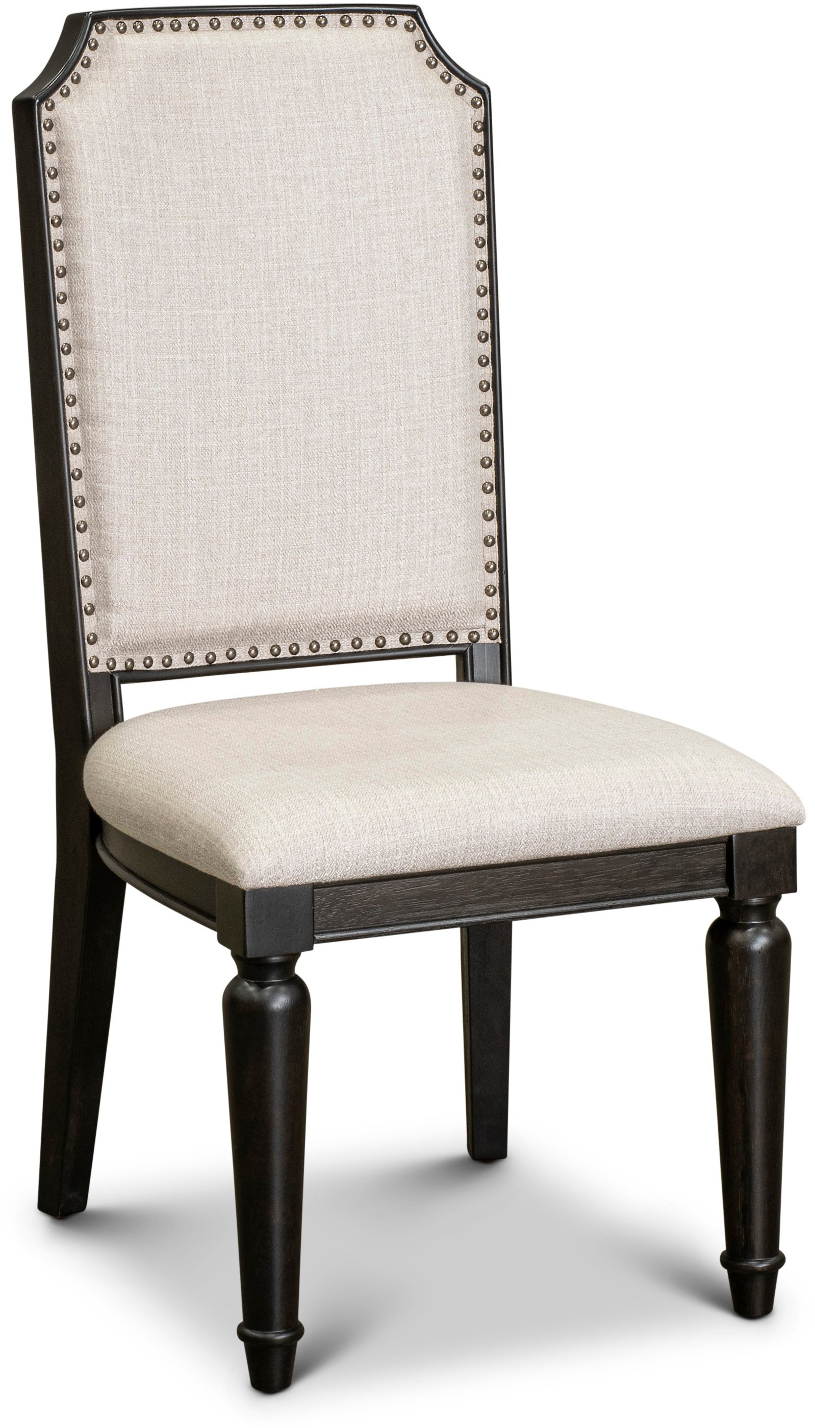 Traditional Black Upholstered Dining Room Chair - Hillside-1