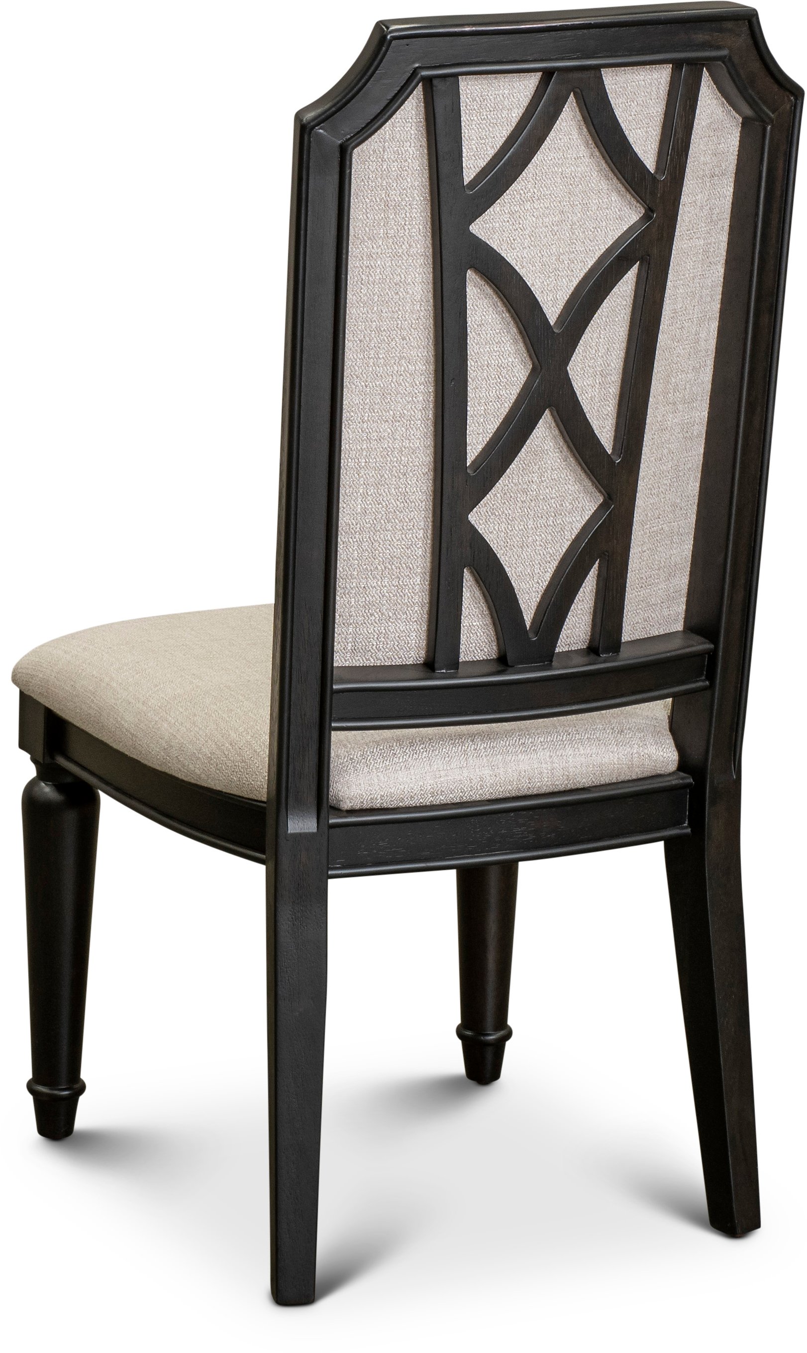 Traditional Black Upholstered Dining Room Chair - Hillside-2