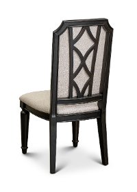 Traditional Black Upholstered Dining Room Chair - Hillside-2