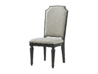Traditional Black Upholstered Dining Room Chair - Hillside-3