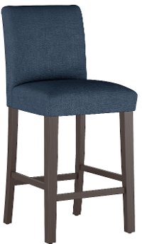 63-8ZMNV Navy Upholstered Bar Stool - Zuma-1