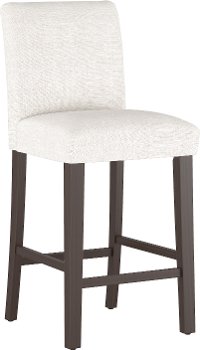 63-8ZMWHT White Upholstered Bar Stool - Zuma