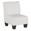 5705KDCKWHT Contemporary White Kid's Slipper Chair
