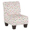 5705KFLRTYDTMLT White and Polka Dot Kid's Slipper Chair