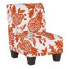 5705KGRDBRDORN Garden Bird Orange and White Kid's Slipper Chair