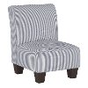 5705KOXFSTNVY Oxford Striped Navy Blue Kid's Slipper Chair