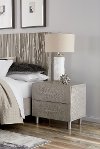Modern Mist Gray Nightstand - Argento