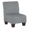 5705KVLVSTLGR Velvet Steel Gray Kid's Slipper Chair