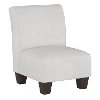 5705KVLVWHT Velvet White Kid's Slipper Chair