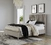 Modern Mist Gray Queen Bed - Argento