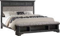 Traditional Gray Queen Storage Bed - Prescott