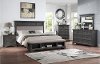 KIT Traditional Gray 4 Piece King Bedroom Set - Prescott