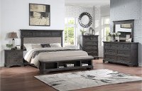 Traditional Gray 4 Piece King Bedroom Set - Prescott