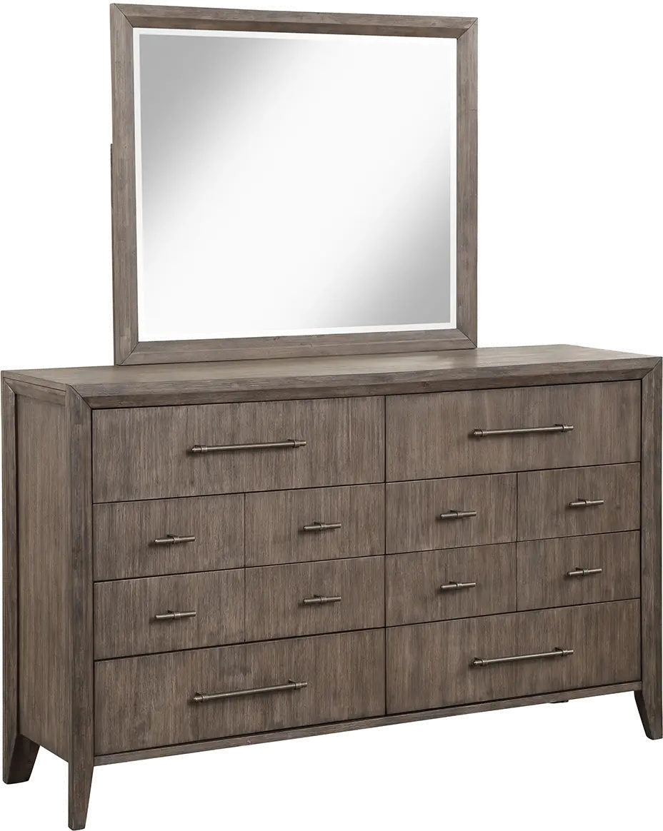 Contemporary Greige Mirror - Avana-2