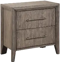 Contemporary Greige Nightstand - Avana