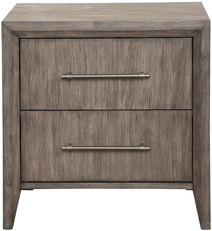 Contemporary Greige Nightstand - Avana-2