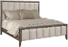 Clearance Avana Greige Queen Upholstered Bed