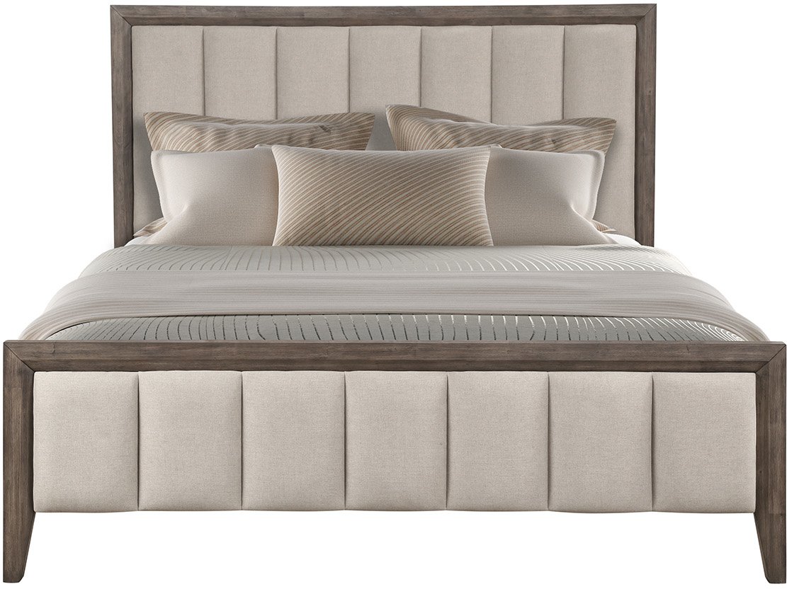 Contemporary Greige Queen Upholstered Bed - Avana-2